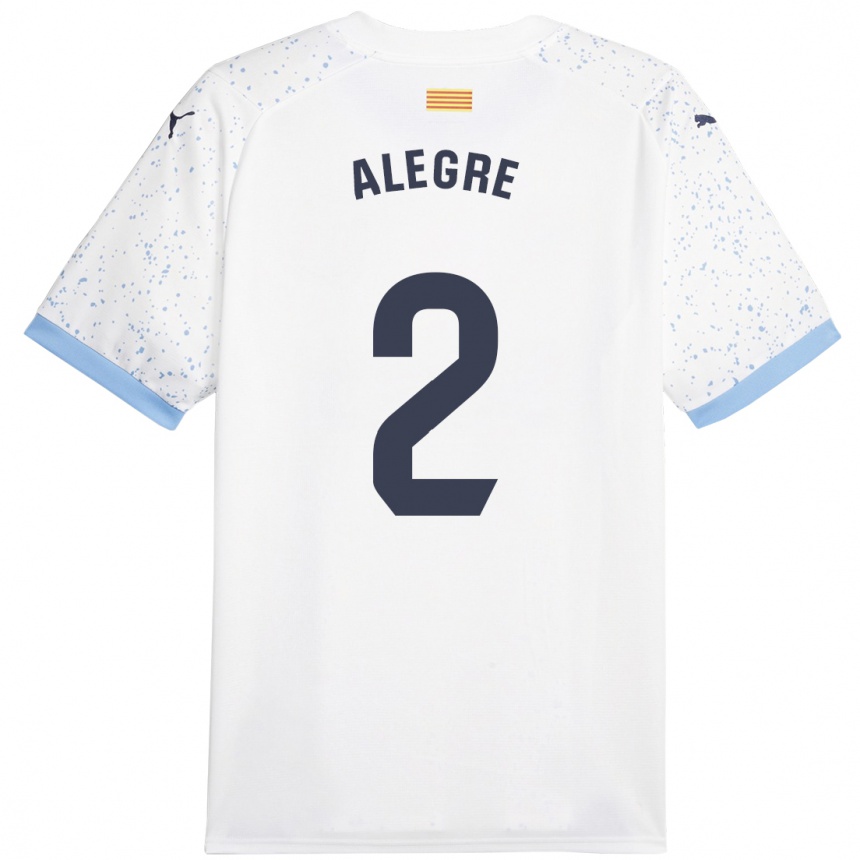 Kids Football Marc Alegre #2 White Away Jersey 2023/24 T-Shirt Canada