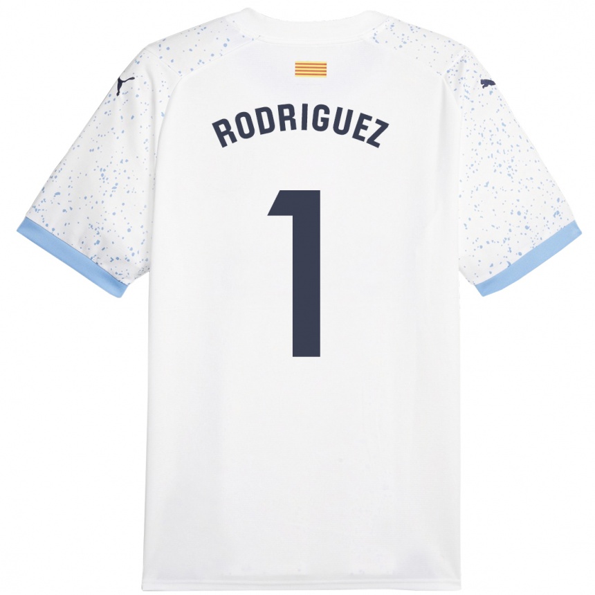 Kids Football Maria Rodríguez #1 White Away Jersey 2023/24 T-Shirt Canada