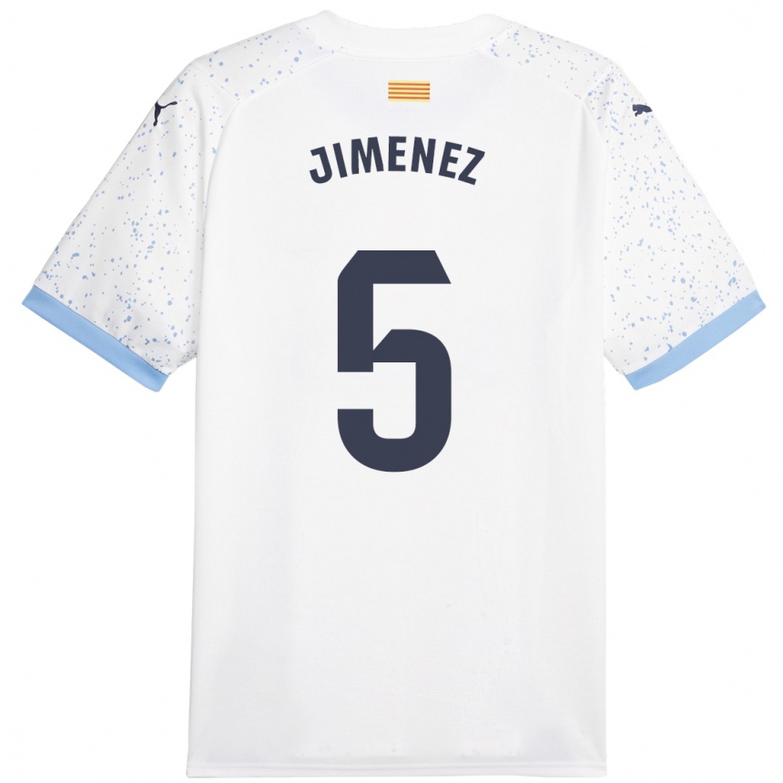 Enfant Football Maillot Ángela Jiménez #5 Blanc Tenues Extérieur 2023/24 Canada