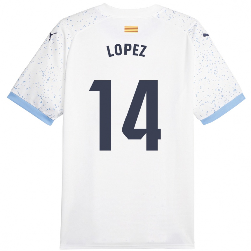 Enfant Football Maillot Judith López #14 Blanc Tenues Extérieur 2023/24 Canada