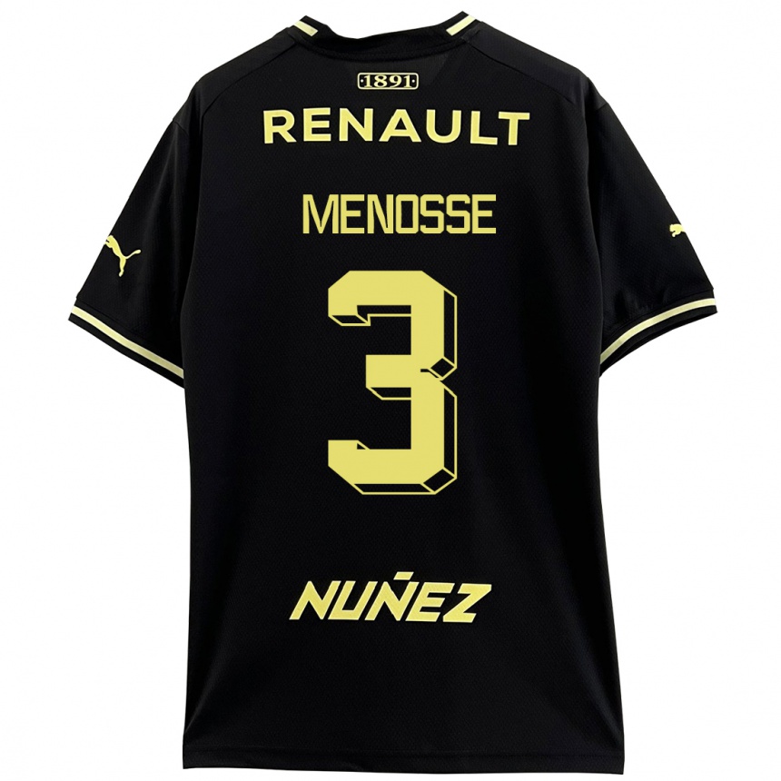 Enfant Football Maillot Hernán Menosse #3 Noir Tenues Extérieur 2023/24 Canada