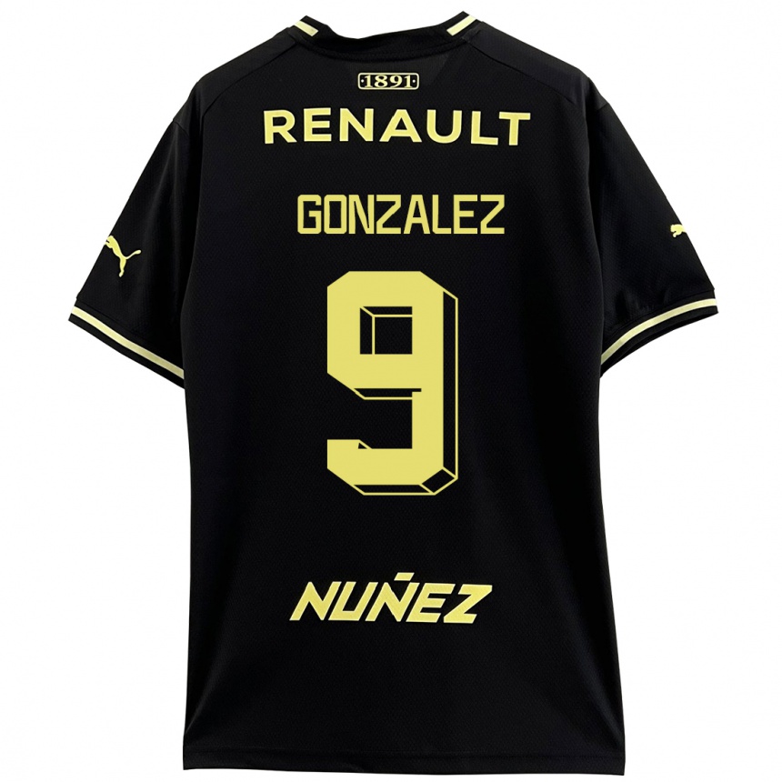 Kids Football Franco González #9 Black Away Jersey 2023/24 T-Shirt Canada