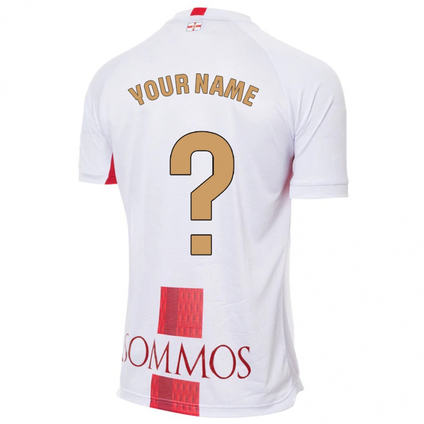 Enfant Football Maillot Votre Nom #0 Blanc Tenues Extérieur 2023/24 Canada