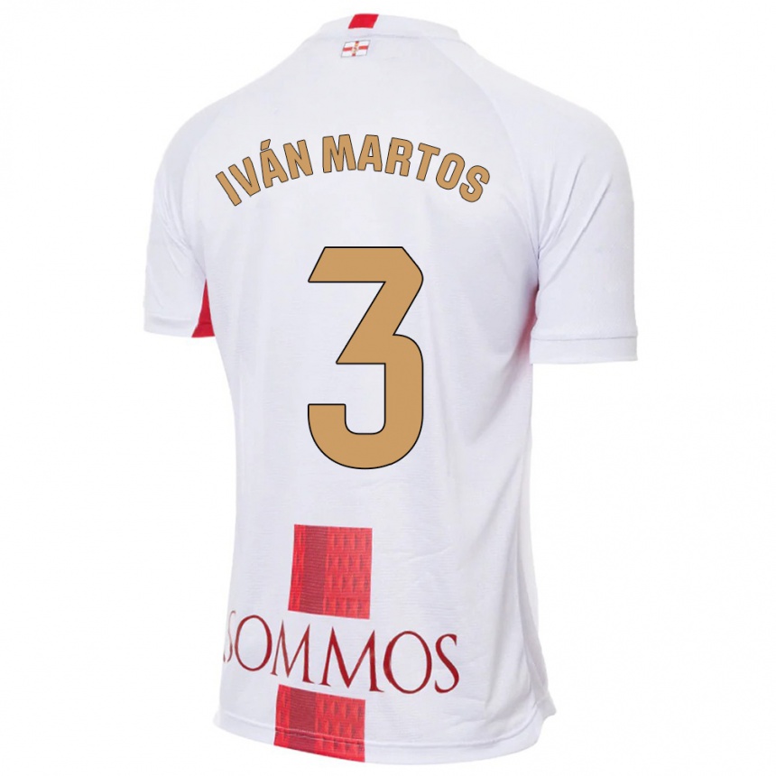 Enfant Football Maillot Iván Martos #3 Blanc Tenues Extérieur 2023/24 Canada