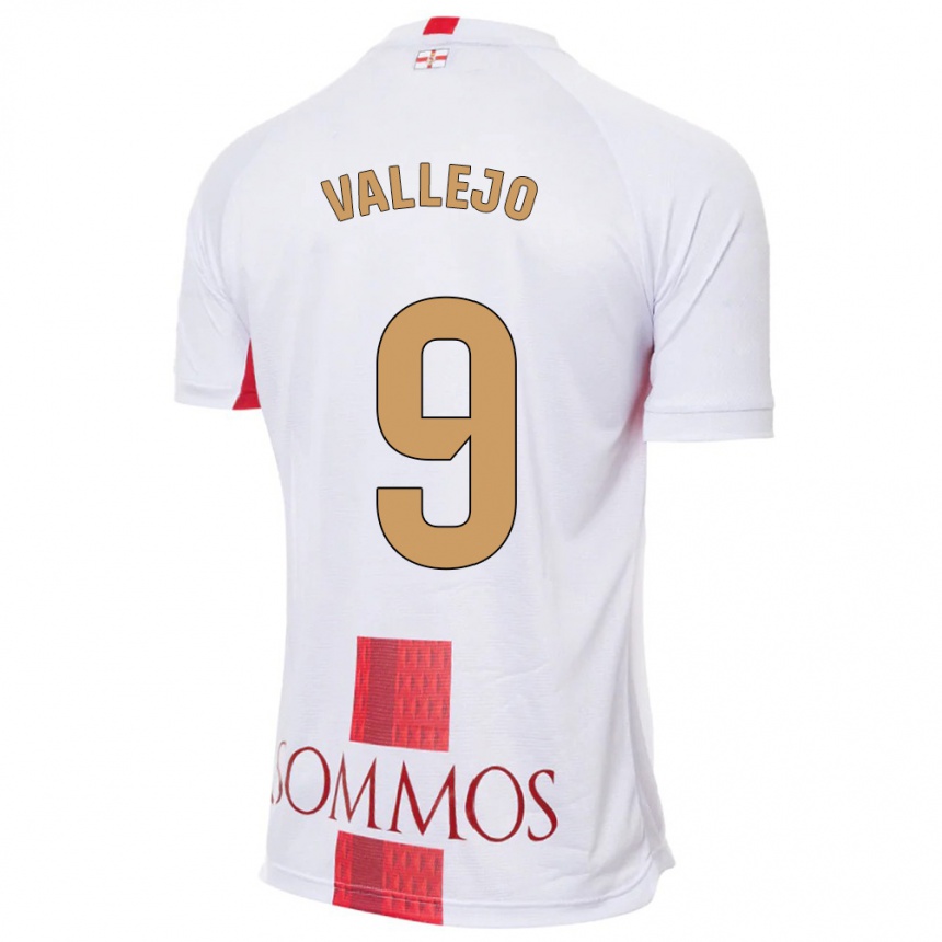 Kids Football Hugo Vallejo #9 White Away Jersey 2023/24 T-Shirt Canada