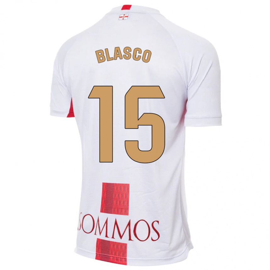 Enfant Football Maillot Jérémy Blasco #15 Blanc Tenues Extérieur 2023/24 Canada