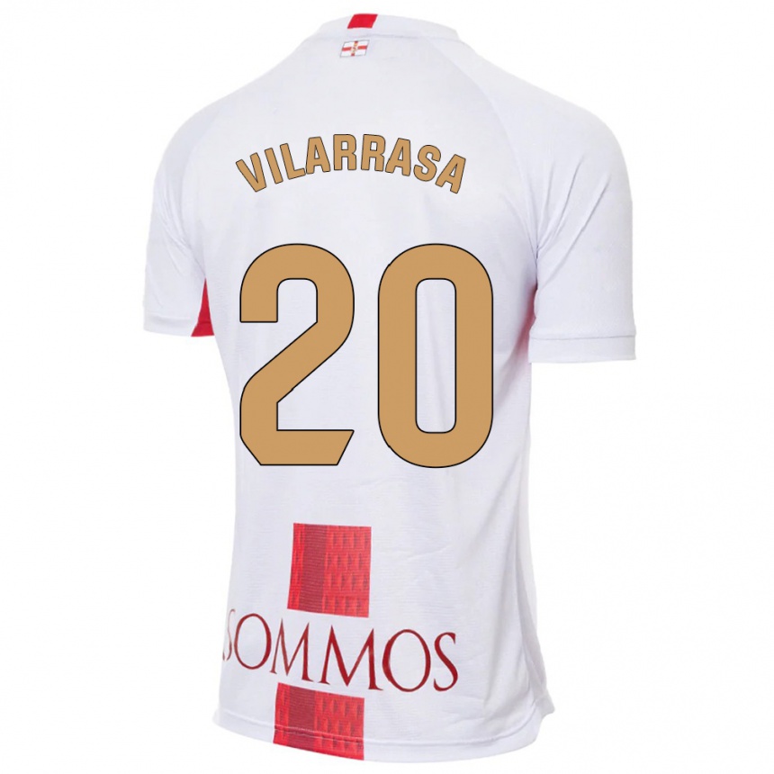 Kids Football Ignasi Vilarrasa #20 White Away Jersey 2023/24 T-Shirt Canada