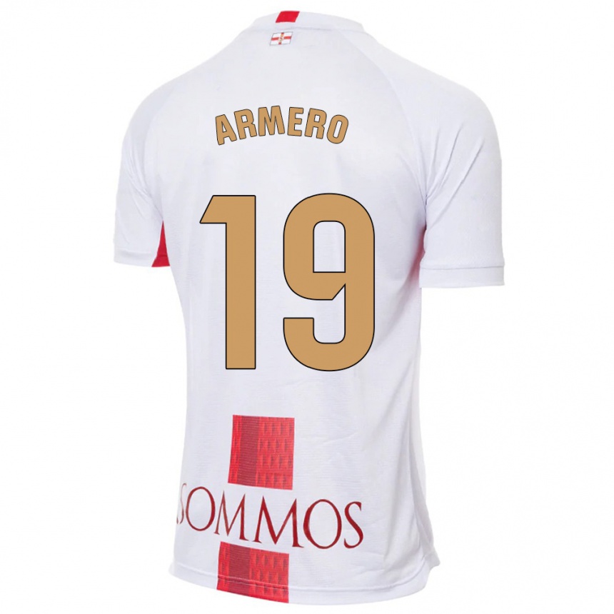 Enfant Football Maillot Sergi Armero #19 Blanc Tenues Extérieur 2023/24 Canada