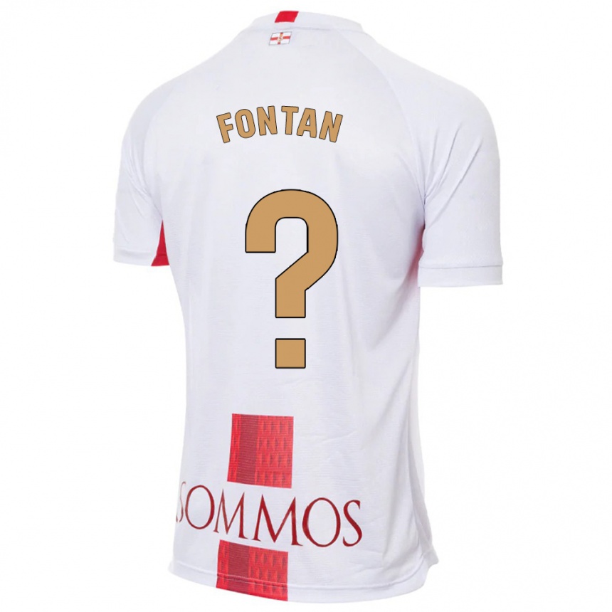 Kids Football Nico Fontán #0 White Away Jersey 2023/24 T-Shirt Canada