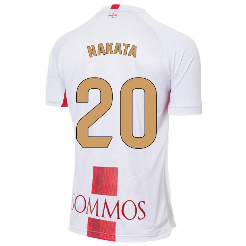 Kids Football Yuki Nakata #20 White Away Jersey 2023/24 T-Shirt Canada