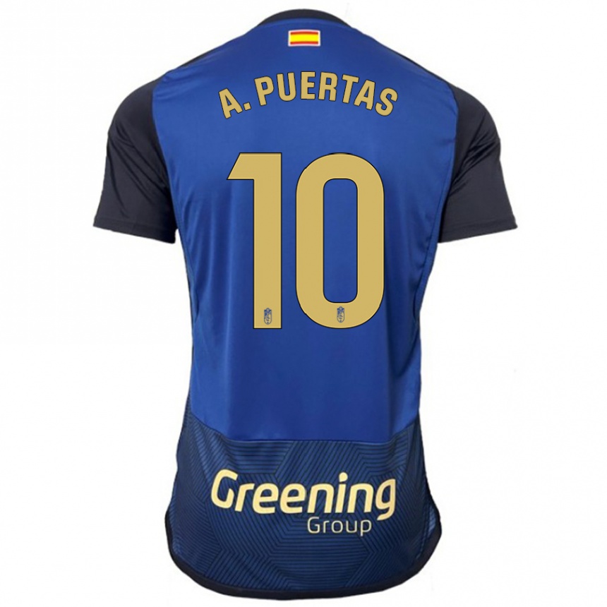 Kids Football Antonio Puertas #10 Navy Away Jersey 2023/24 T-Shirt Canada