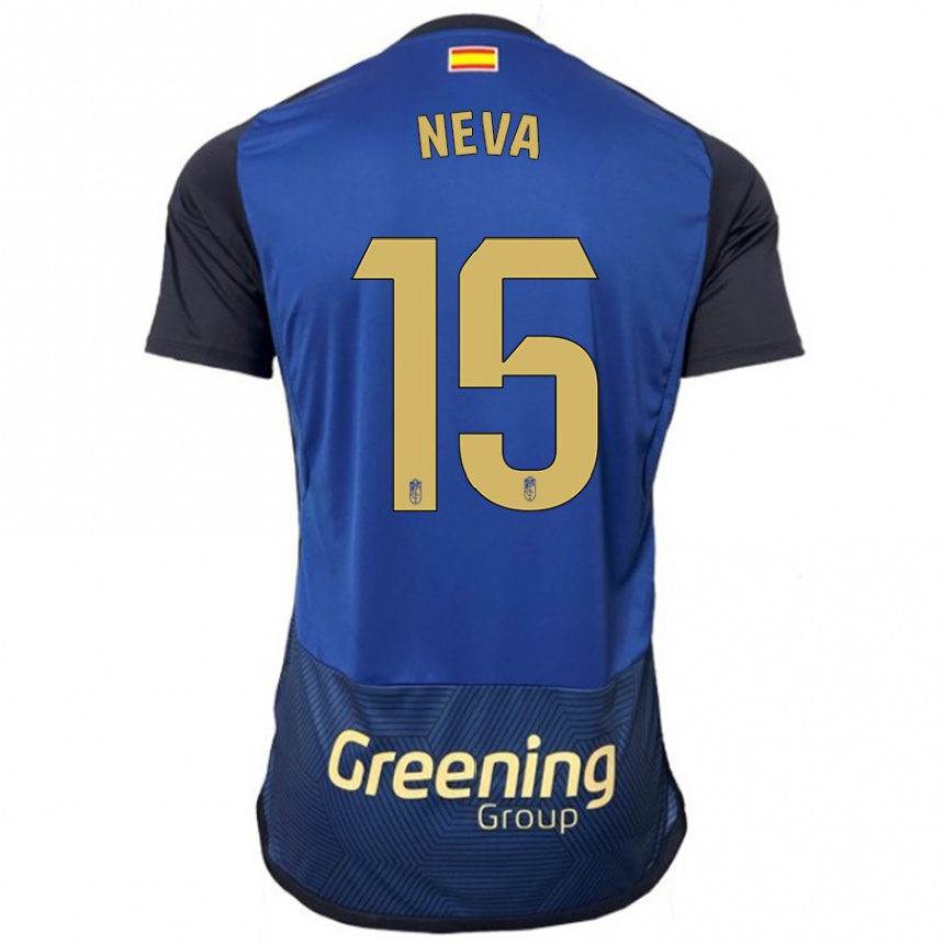 Enfant Football Maillot Carlos Neva #15 Marin Tenues Extérieur 2023/24 Canada