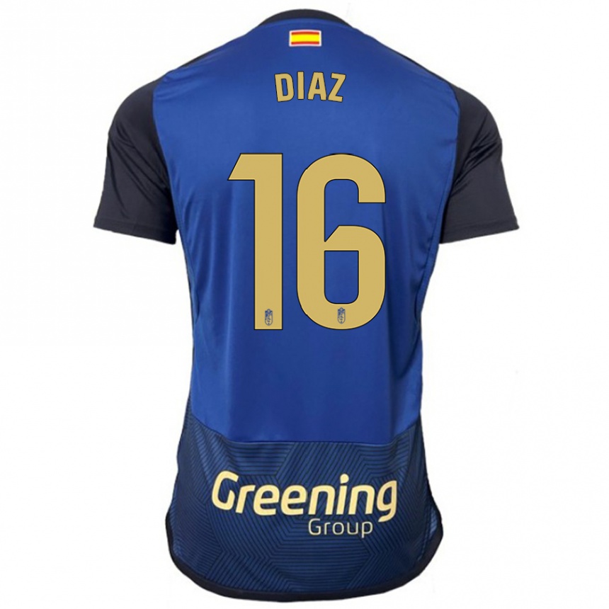 Kids Football Víctor Díaz #16 Navy Away Jersey 2023/24 T-Shirt Canada