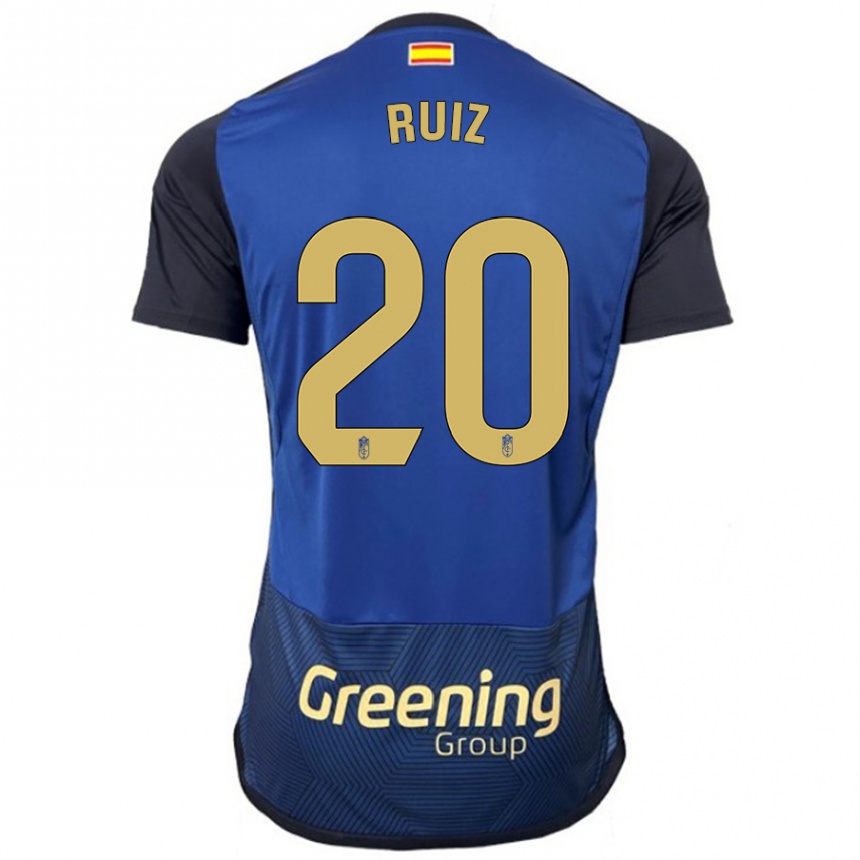 Kids Football Sergio Ruiz #20 Navy Away Jersey 2023/24 T-Shirt Canada