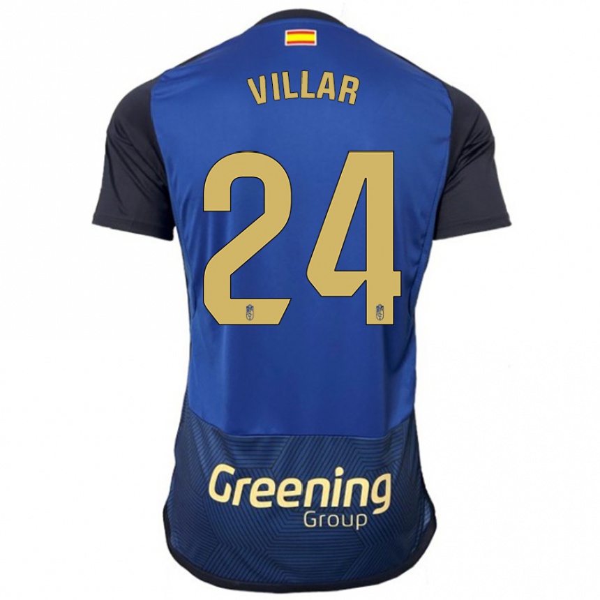 Enfant Football Maillot Gonzalo Villar #24 Marin Tenues Extérieur 2023/24 Canada