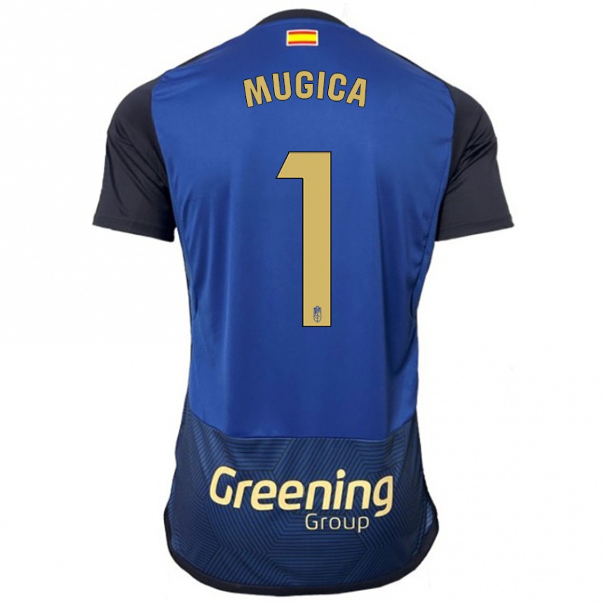 Kids Football Juan Múgica #1 Navy Away Jersey 2023/24 T-Shirt Canada