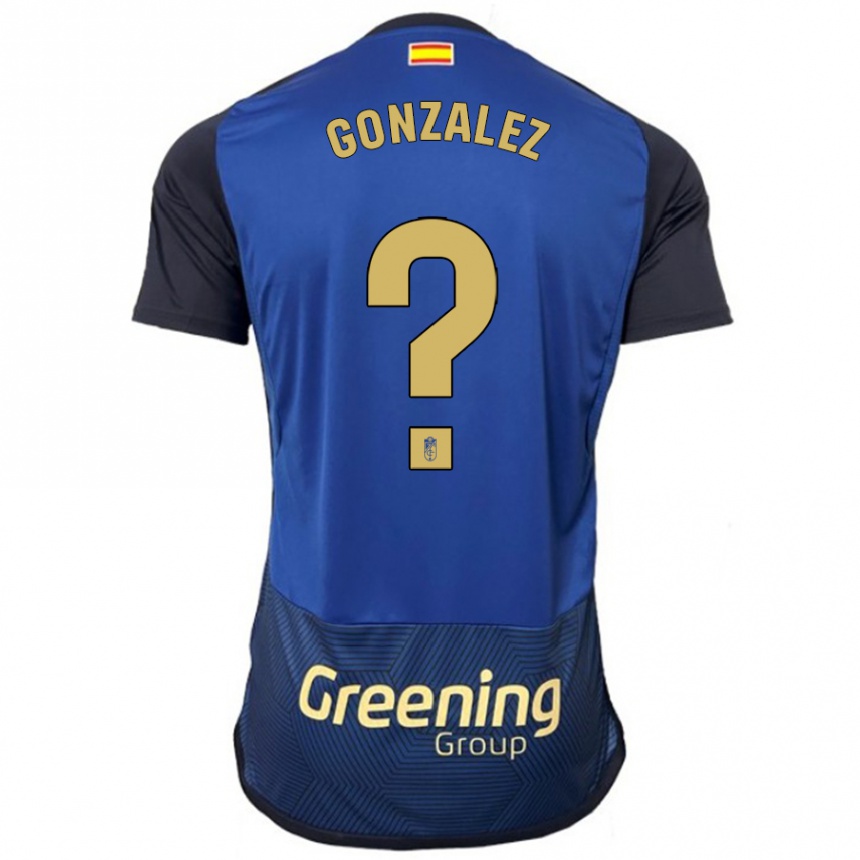 Kids Football Paco González #0 Navy Away Jersey 2023/24 T-Shirt Canada