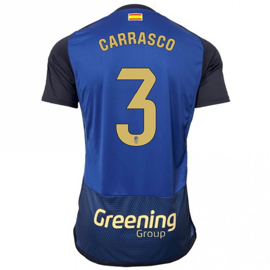 Enfant Football Maillot Marta Carrasco #3 Marin Tenues Extérieur 2023/24 Canada