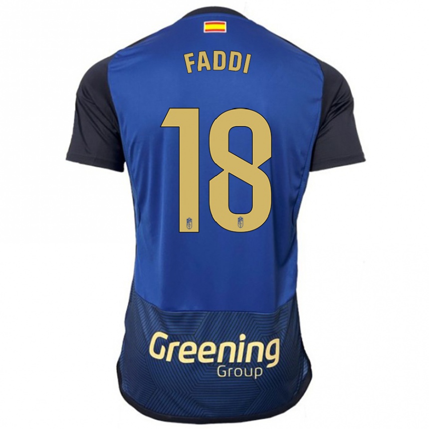 Kids Football Inés Faddi #18 Navy Away Jersey 2023/24 T-Shirt Canada