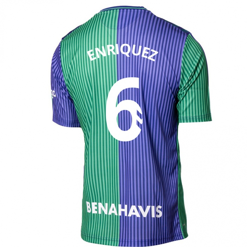 Enfant Football Maillot Ramón Enríquez #6 Vert Bleu Tenues Extérieur 2023/24 Canada