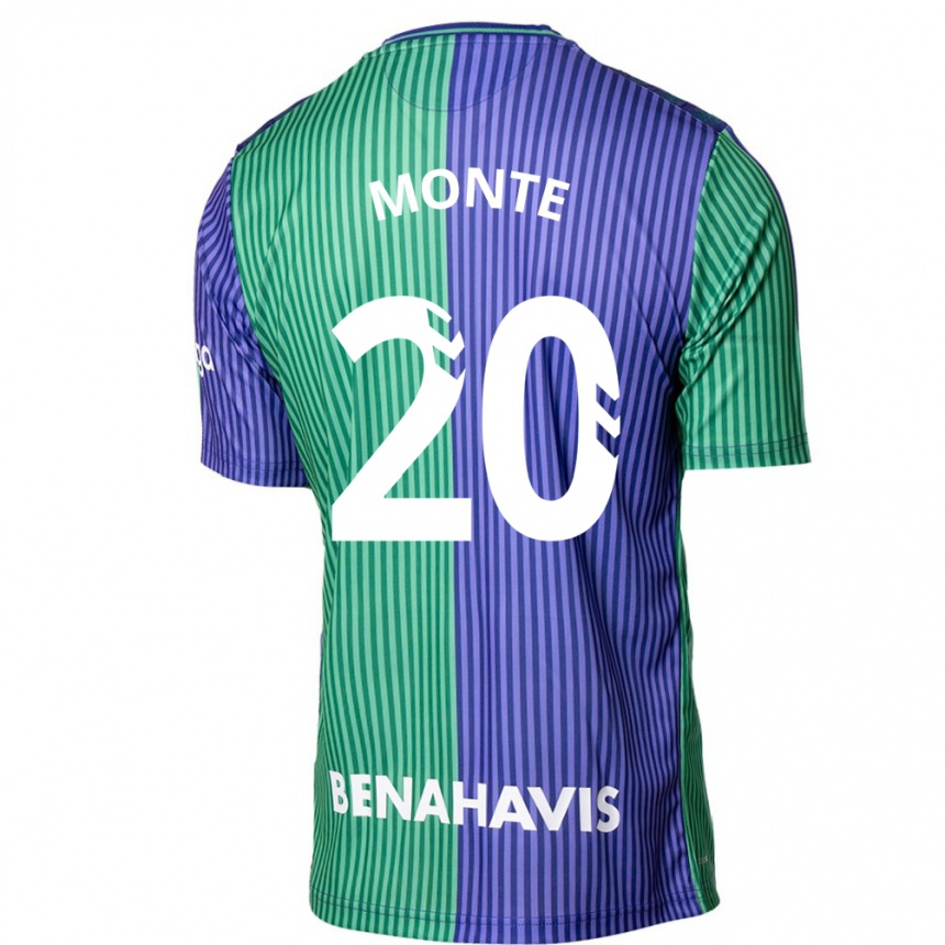 Kids Football Nélson Monte #20 Green Blue Away Jersey 2023/24 T-Shirt Canada