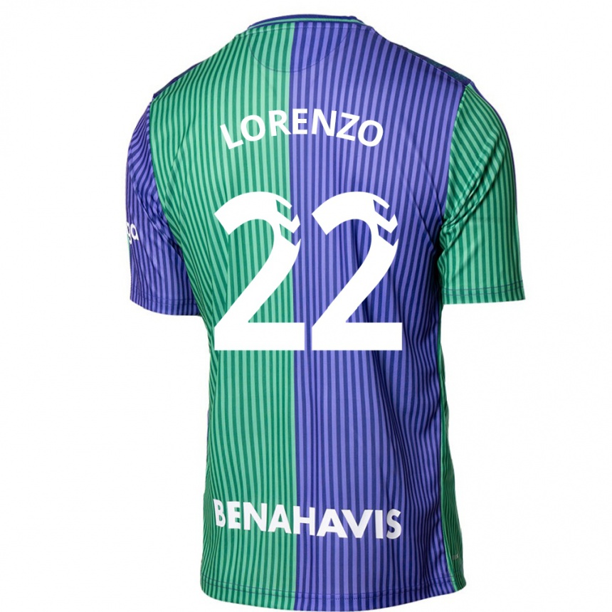 Enfant Football Maillot Dani Lorenzo #22 Vert Bleu Tenues Extérieur 2023/24 Canada