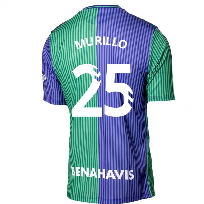 Kids Football Diego Murillo #25 Green Blue Away Jersey 2023/24 T-Shirt Canada