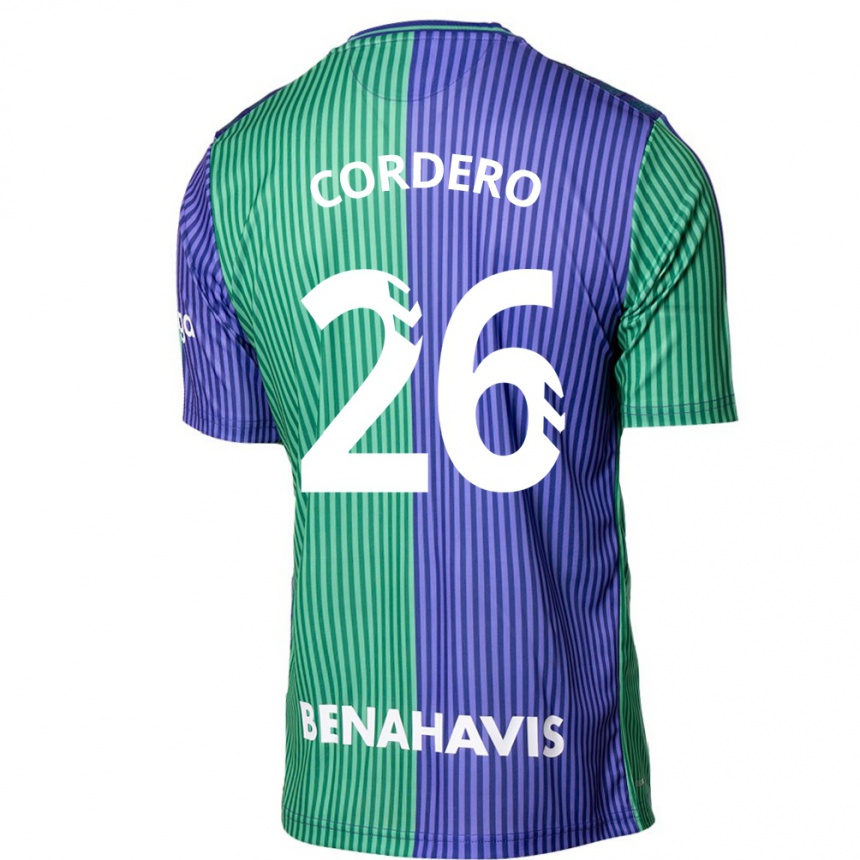 Enfant Football Maillot Antonio Cordero #26 Vert Bleu Tenues Extérieur 2023/24 Canada