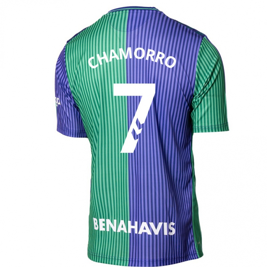 Kids Football Alexis Chamorro #7 Green Blue Away Jersey 2023/24 T-Shirt Canada