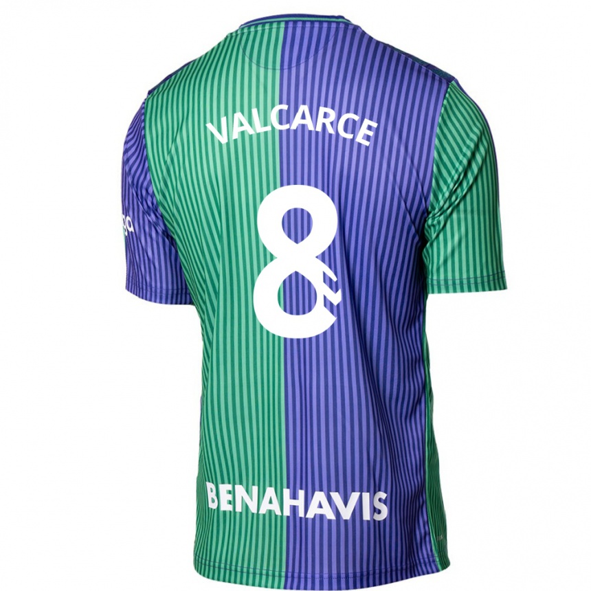 Enfant Football Maillot Alejandro Valcarce #8 Vert Bleu Tenues Extérieur 2023/24 Canada