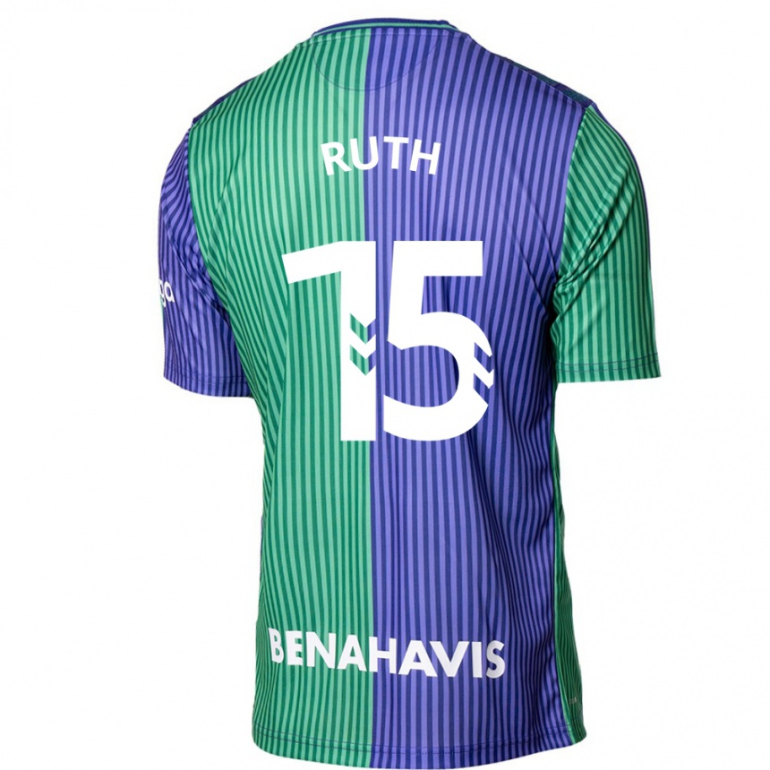 Enfant Football Maillot Ruth #15 Vert Bleu Tenues Extérieur 2023/24 Canada