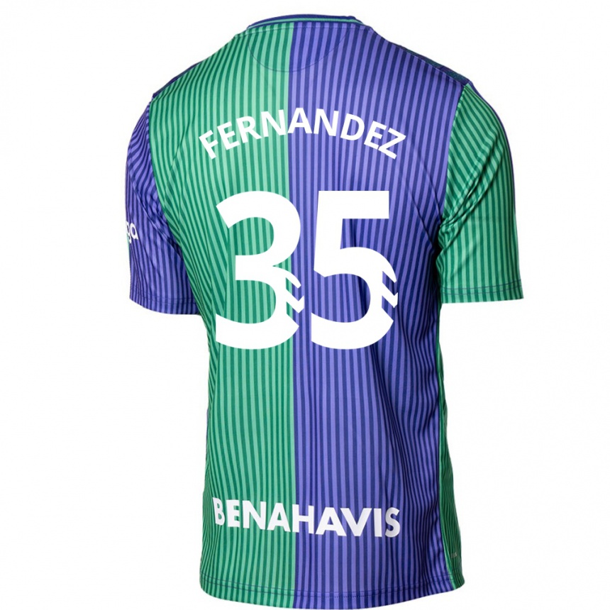 Kids Football Inés Fernández #35 Green Blue Away Jersey 2023/24 T-Shirt Canada