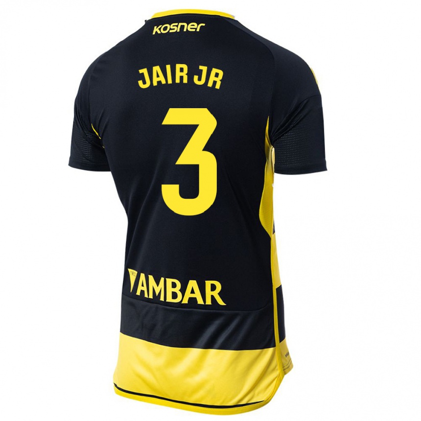 Kids Football Jair Amador #3 Black Yellow Away Jersey 2023/24 T-Shirt Canada