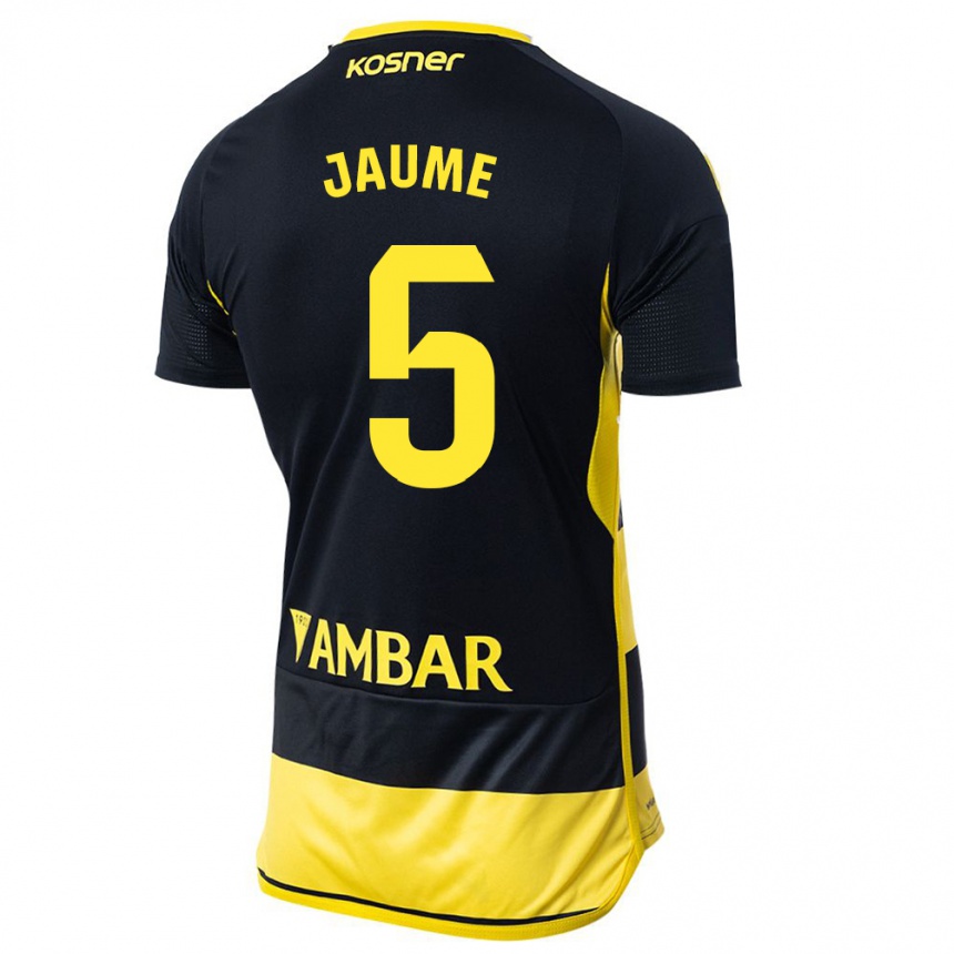 Kids Football Jaume Grau #5 Black Yellow Away Jersey 2023/24 T-Shirt Canada