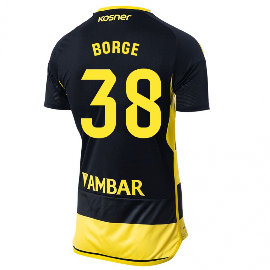 Kids Football Andrés Borge #38 Black Yellow Away Jersey 2023/24 T-Shirt Canada