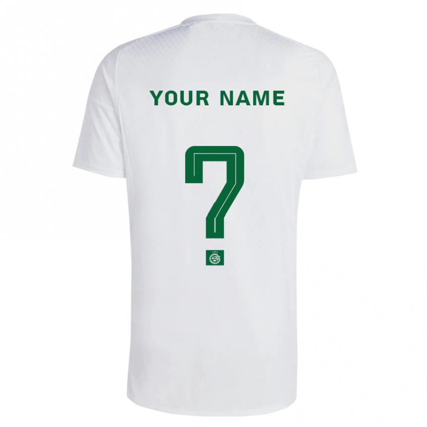 Kids Football Your Name #0 Green Blue Away Jersey 2023/24 T-Shirt Canada