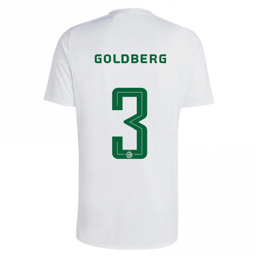 Kids Football Shon Goldberg #3 Green Blue Away Jersey 2023/24 T-Shirt Canada