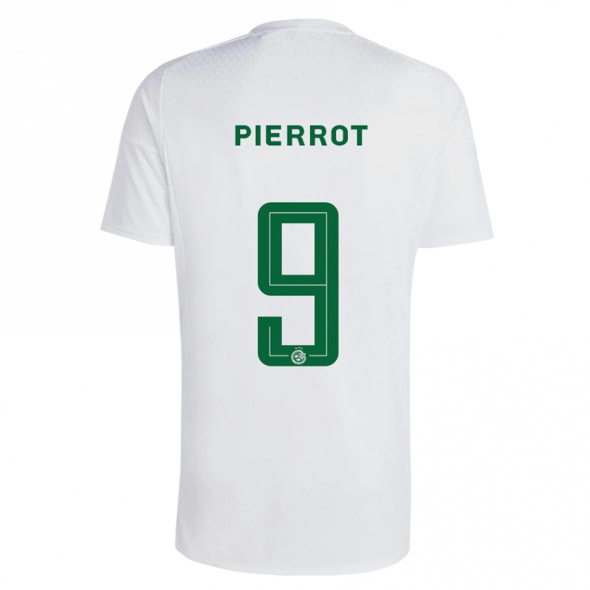 Kids Football Frantzdy Pierrot #9 Green Blue Away Jersey 2023/24 T-Shirt Canada