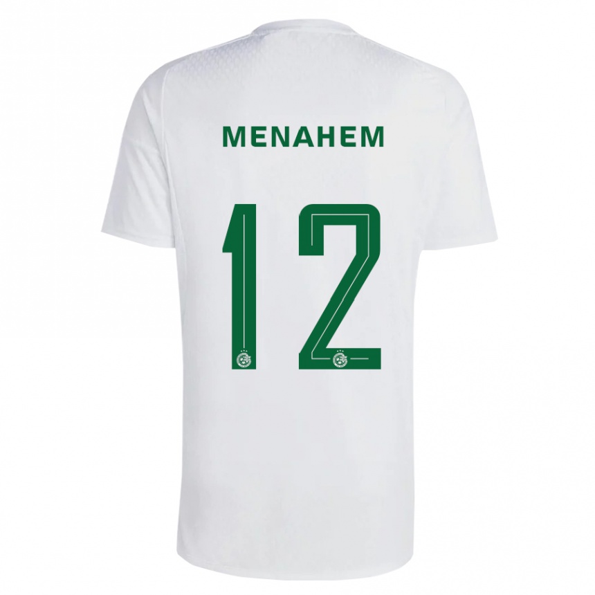 Kids Football Sun Menahem #12 Green Blue Away Jersey 2023/24 T-Shirt Canada