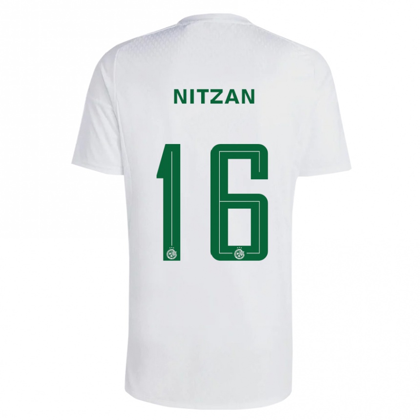 Enfant Football Maillot Itamar Nitzan #16 Vert Bleu Tenues Extérieur 2023/24 Canada