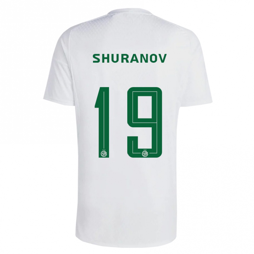 Kids Football Erik Shuranov #19 Green Blue Away Jersey 2023/24 T-Shirt Canada