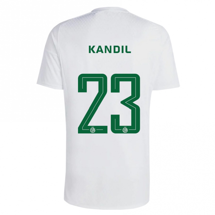 Kids Football Maor Kandil #23 Green Blue Away Jersey 2023/24 T-Shirt Canada