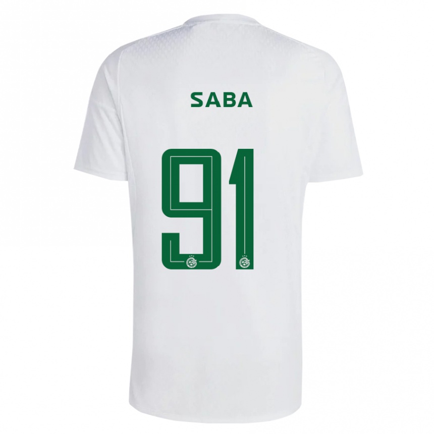 Kids Football Dia Saba #91 Green Blue Away Jersey 2023/24 T-Shirt Canada