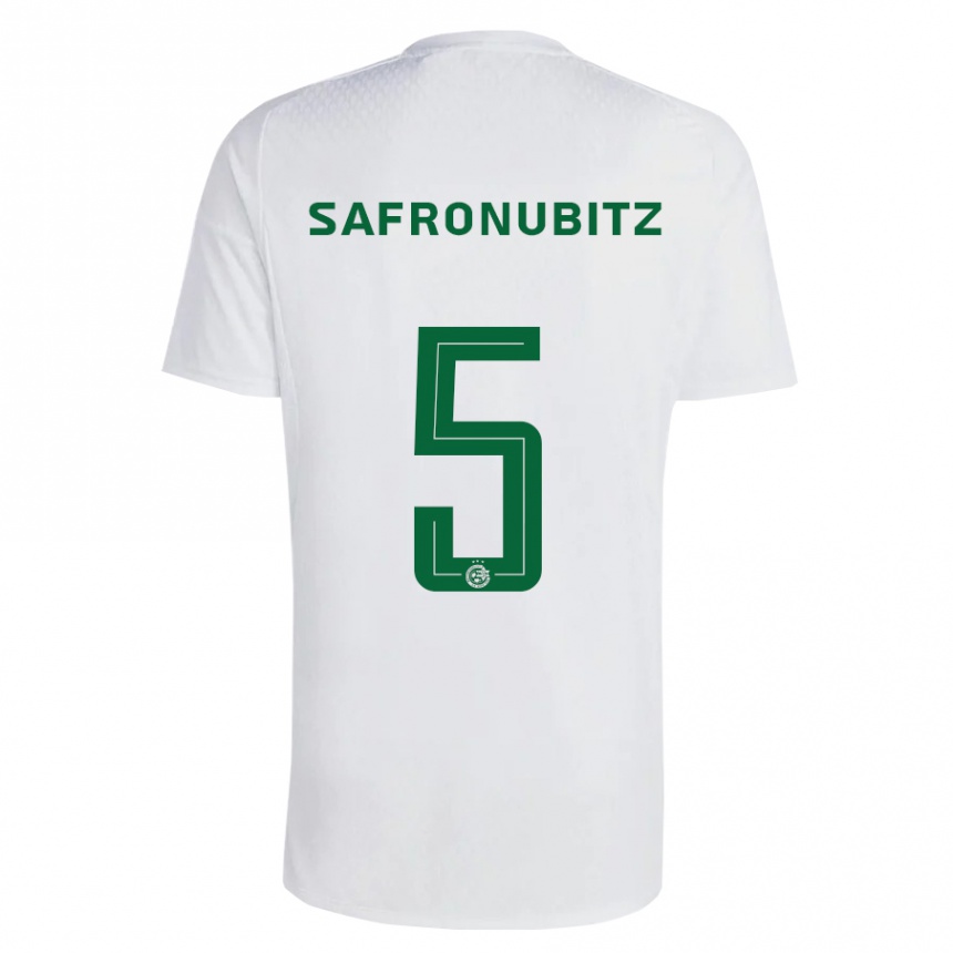 Kids Football Dan Safronubitz #5 Green Blue Away Jersey 2023/24 T-Shirt Canada