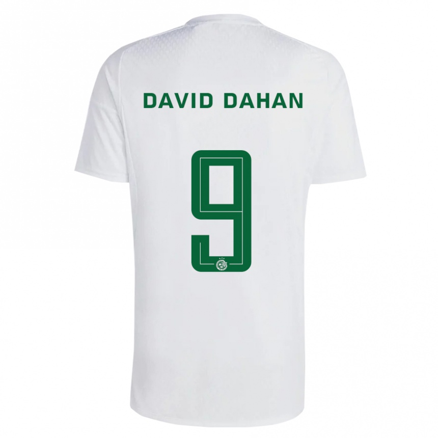 Enfant Football Maillot Omer David Dahan #9 Vert Bleu Tenues Extérieur 2023/24 Canada