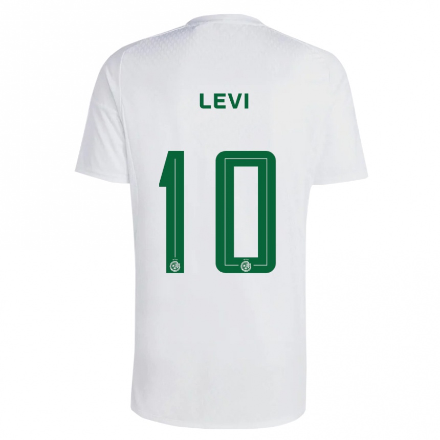 Enfant Football Maillot Yarin Levi #10 Vert Bleu Tenues Extérieur 2023/24 Canada