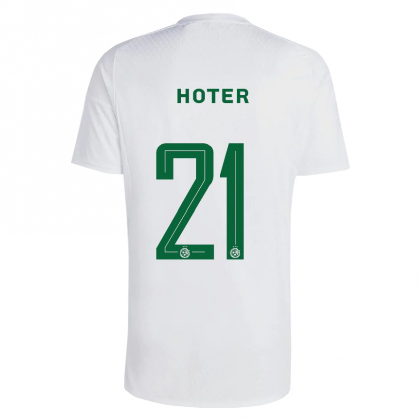 Kids Football Tavor Hoter #21 Green Blue Away Jersey 2023/24 T-Shirt Canada