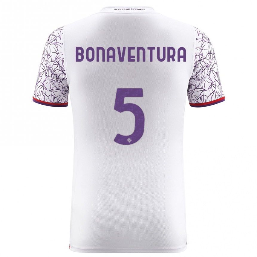 Enfant Football Maillot Giacomo Bonaventura #5 Blanc Tenues Extérieur 2023/24 Canada