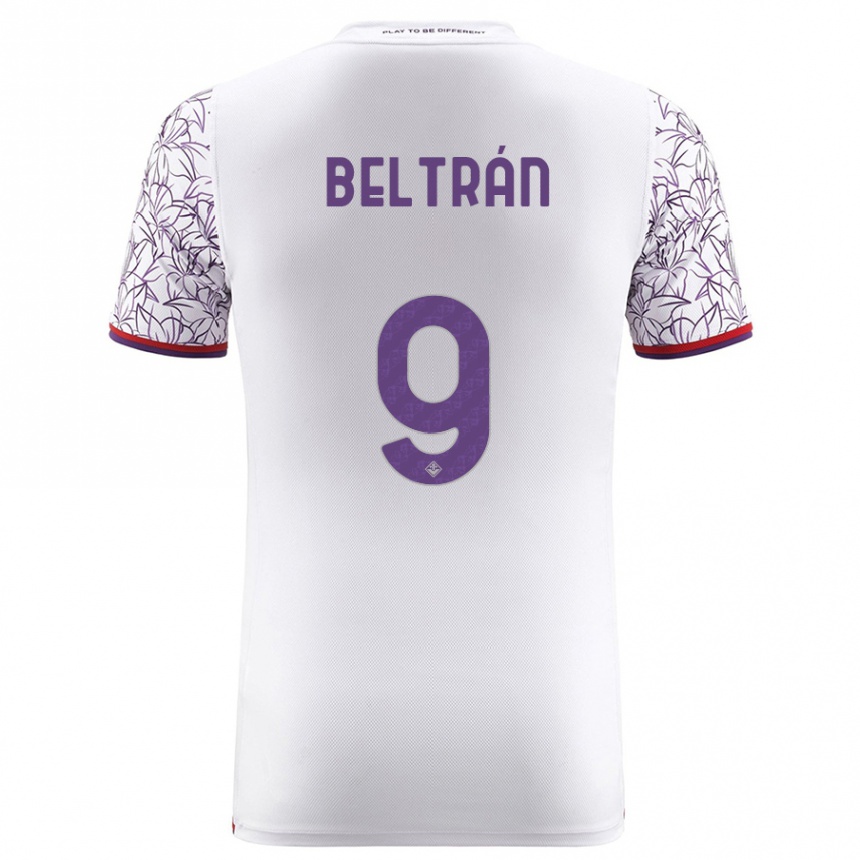 Kids Football Lucas Beltrán #9 White Away Jersey 2023/24 T-Shirt Canada