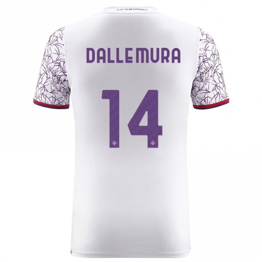 Kids Football Christian Dalle Mura #14 White Away Jersey 2023/24 T-Shirt Canada